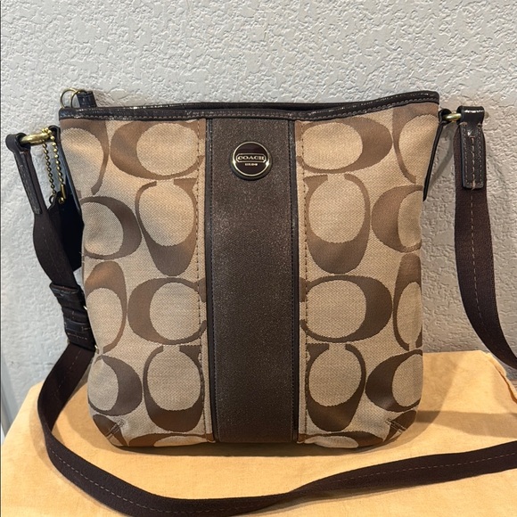 Coach Handbags - COACH SIGNATURE STRIPE DUFFLE SIGNATURE FABRIC